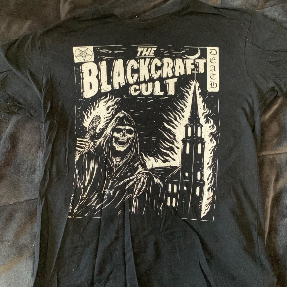 Black Craft Cult church burning T-shirt